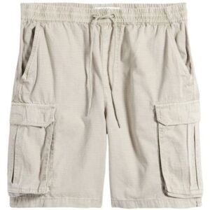 Cubavera White Light Wash Shorts Linen Rayon Drawstring Cargo Modern Size XS